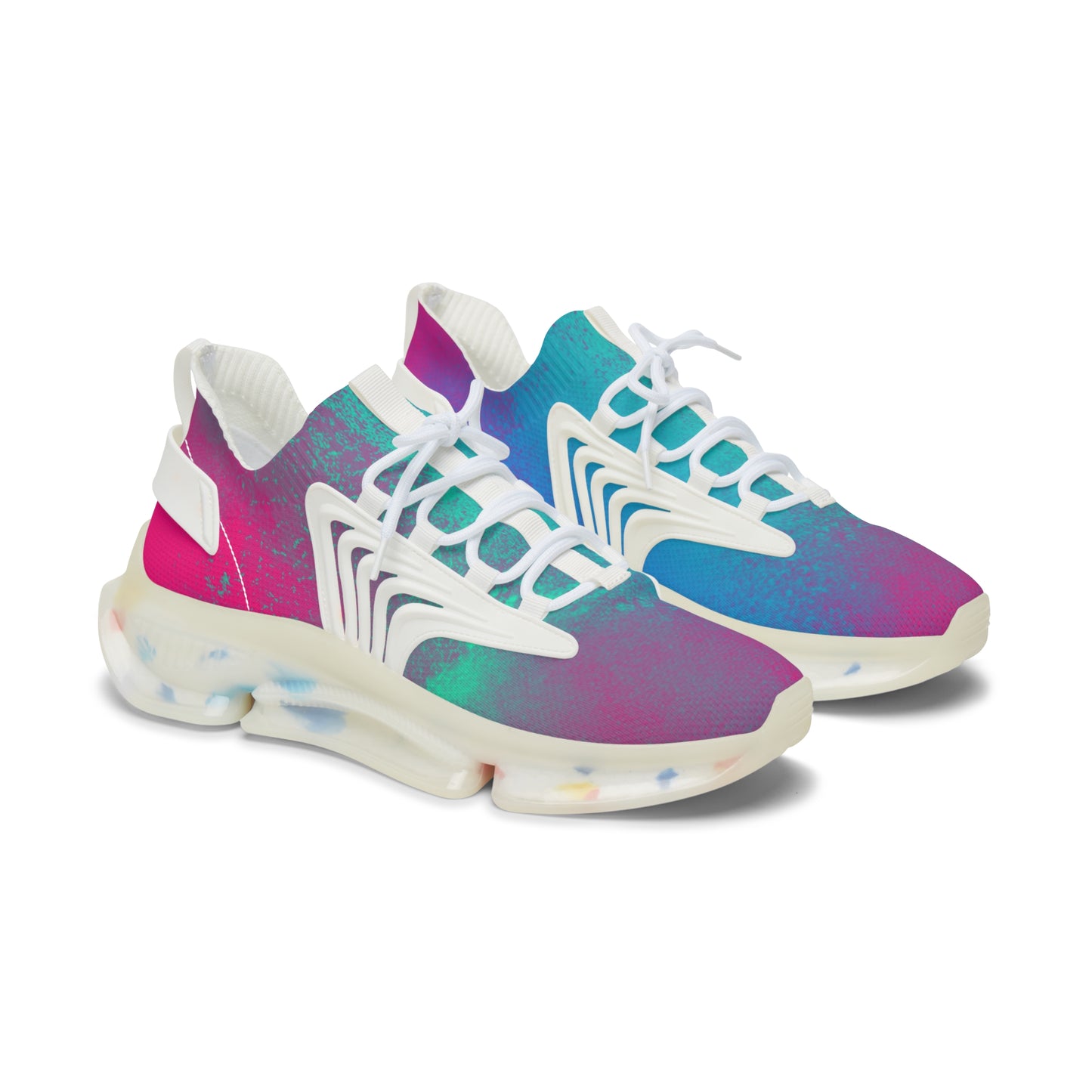 Women's Mesh Sneakers | Pink & Turquoise