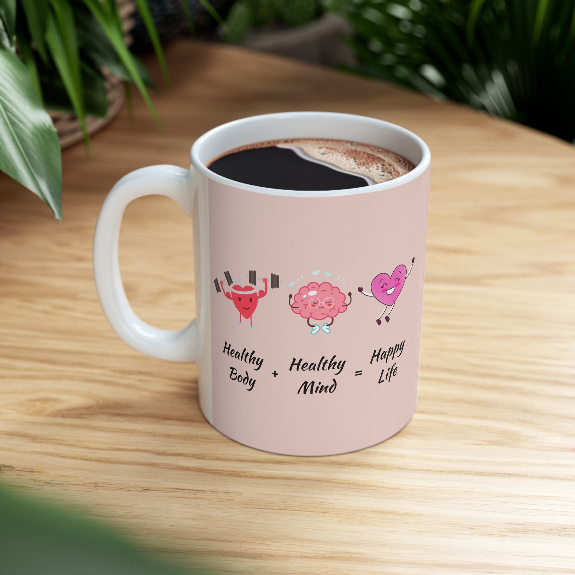 I Am Healthy Pink Mug        