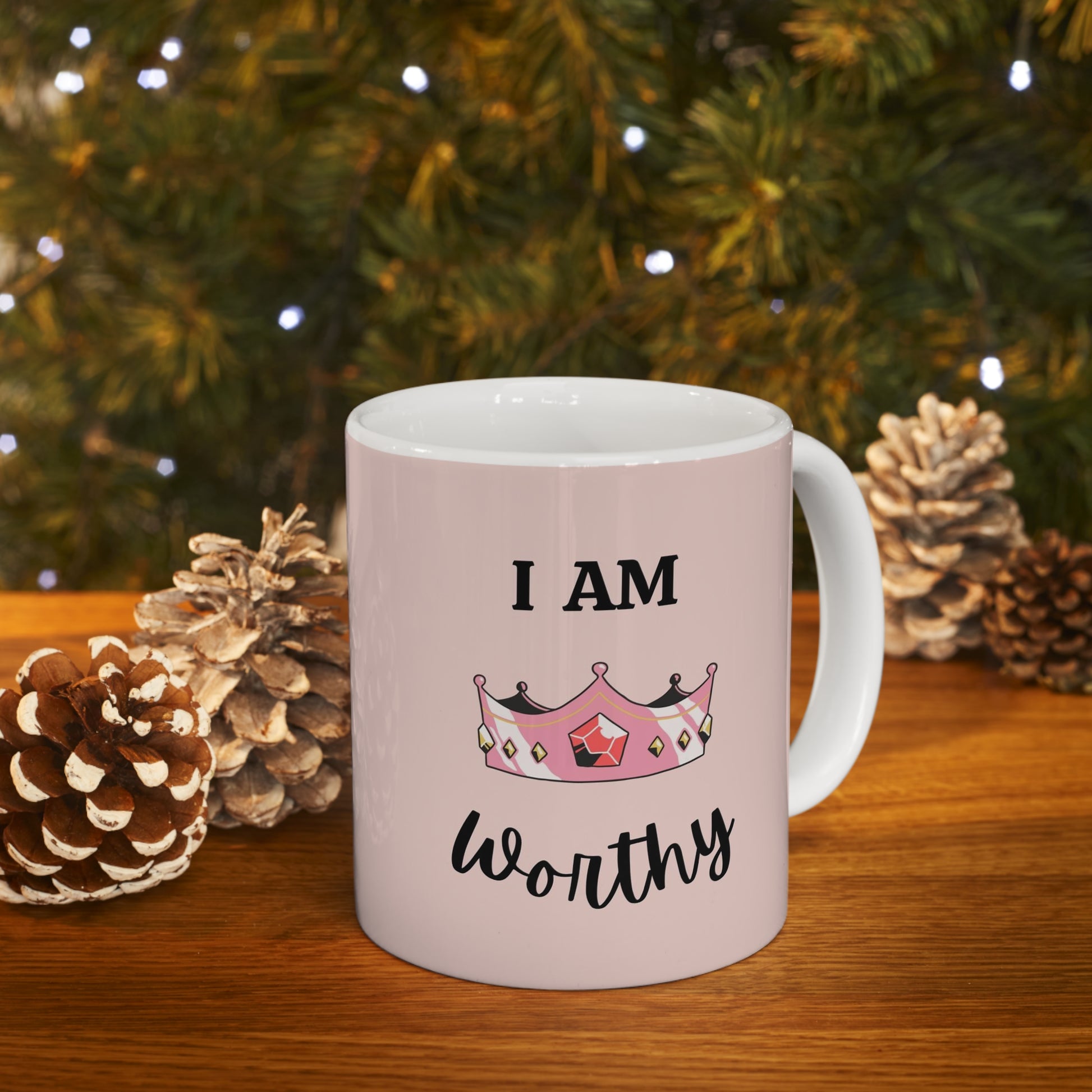 I am Worthy Pink Mug    