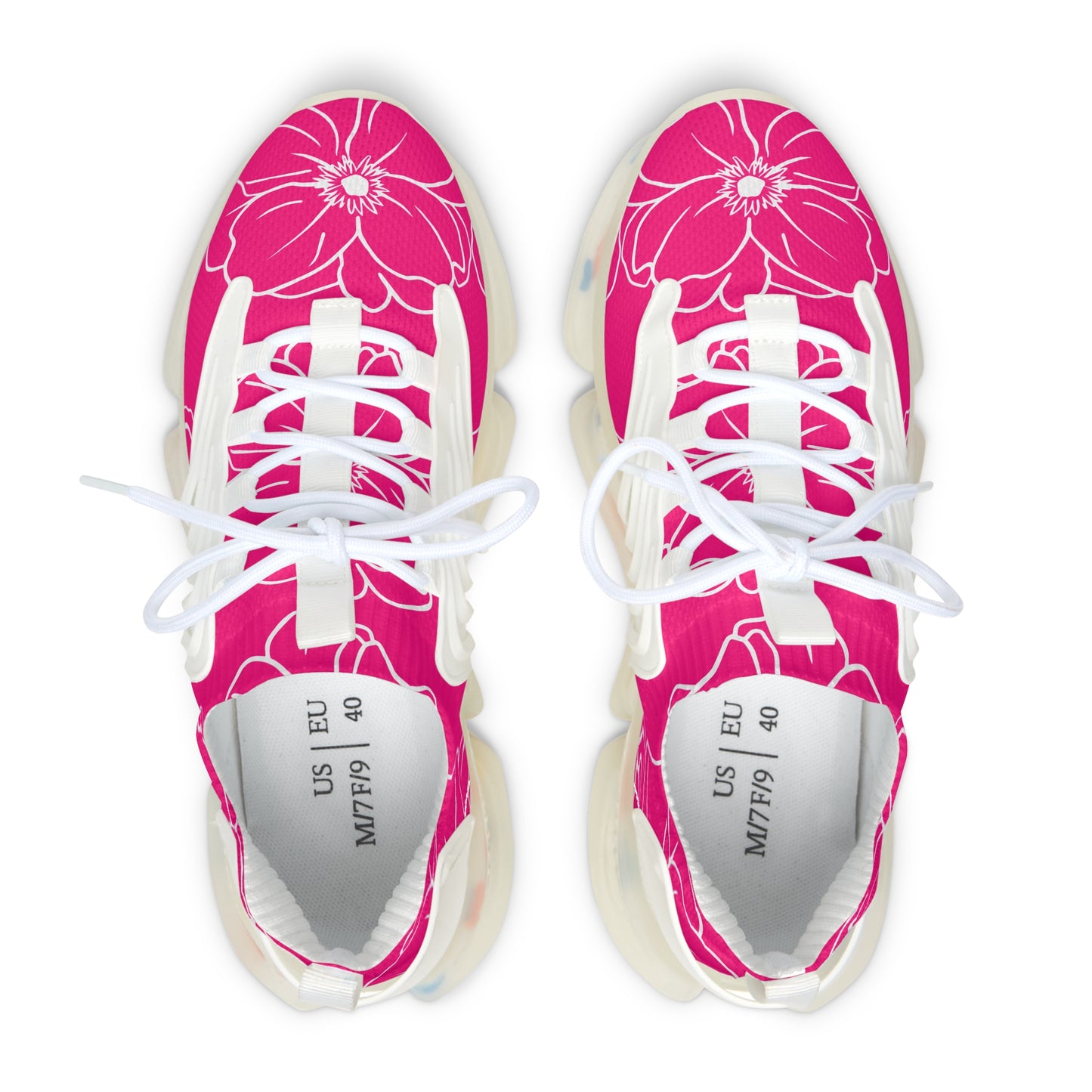 Women's Mesh Sneakers | Pink Floral Patterns