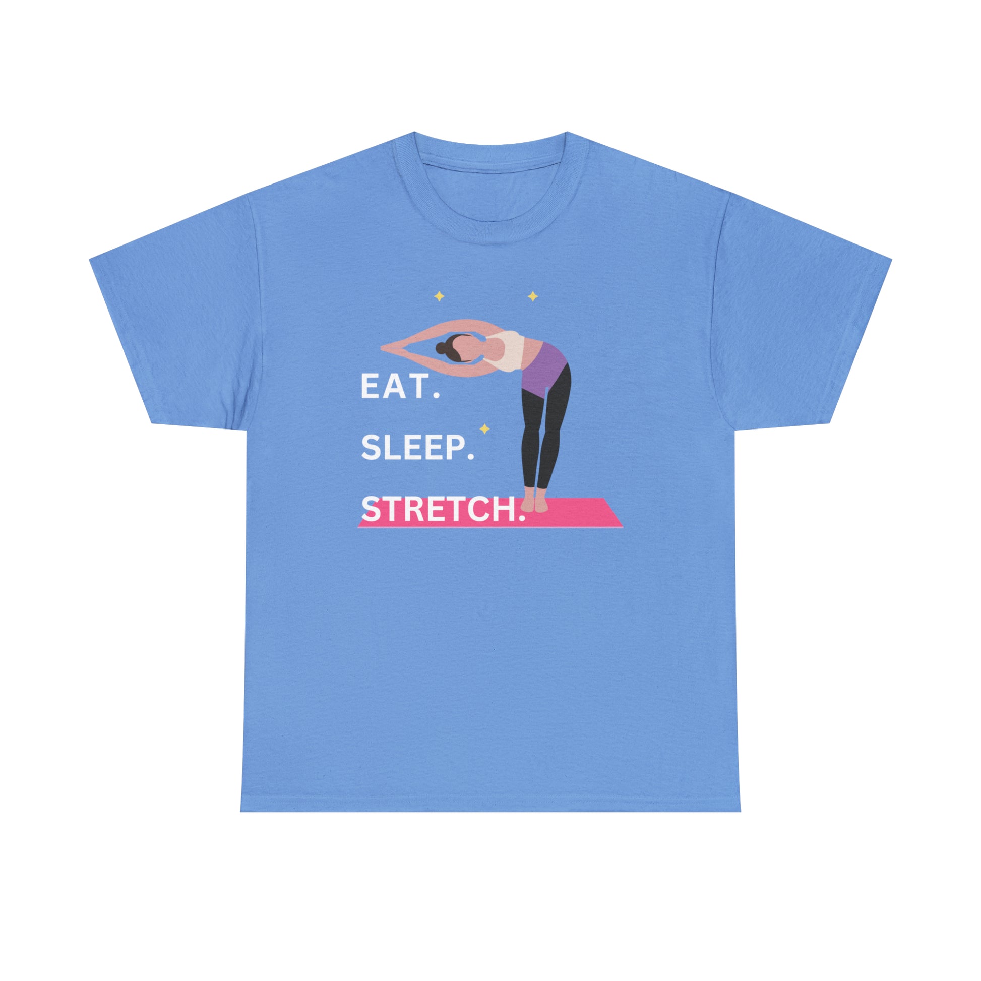 Eat.Sleep.Stretch. Yoga Unisex Heavy Cotton T-shirt