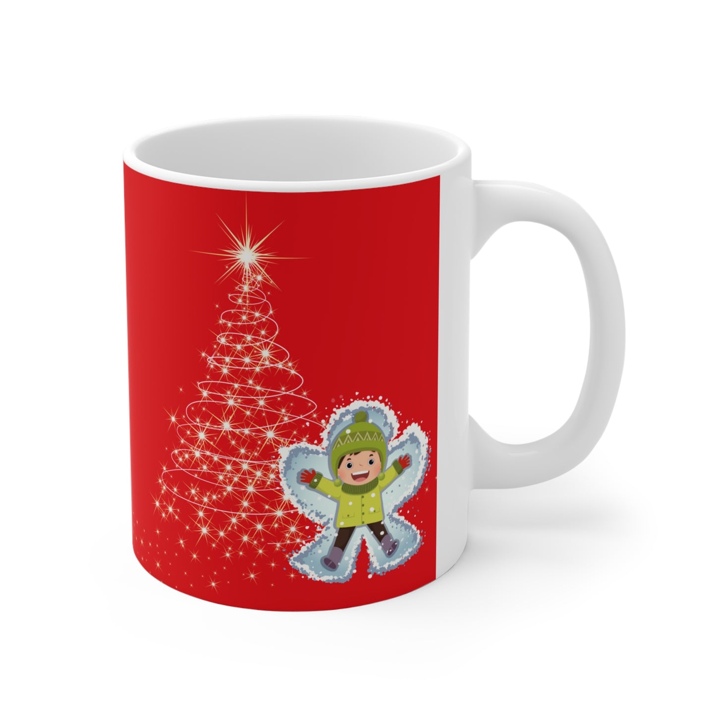 Bloom Where You Christmas Snow Angel Boy 11oz Mug