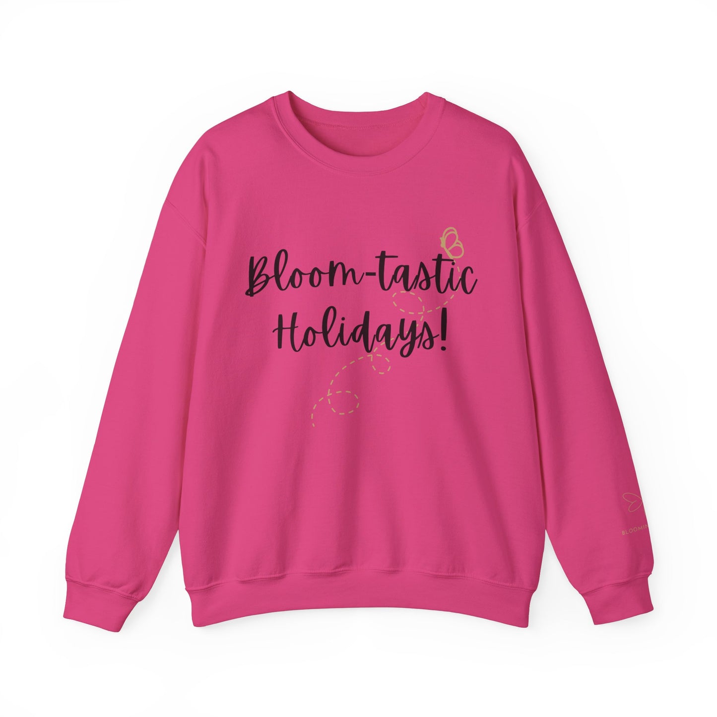 Unisex Bloom-tastic Holidays Sweatshirt with Printed Sleeve