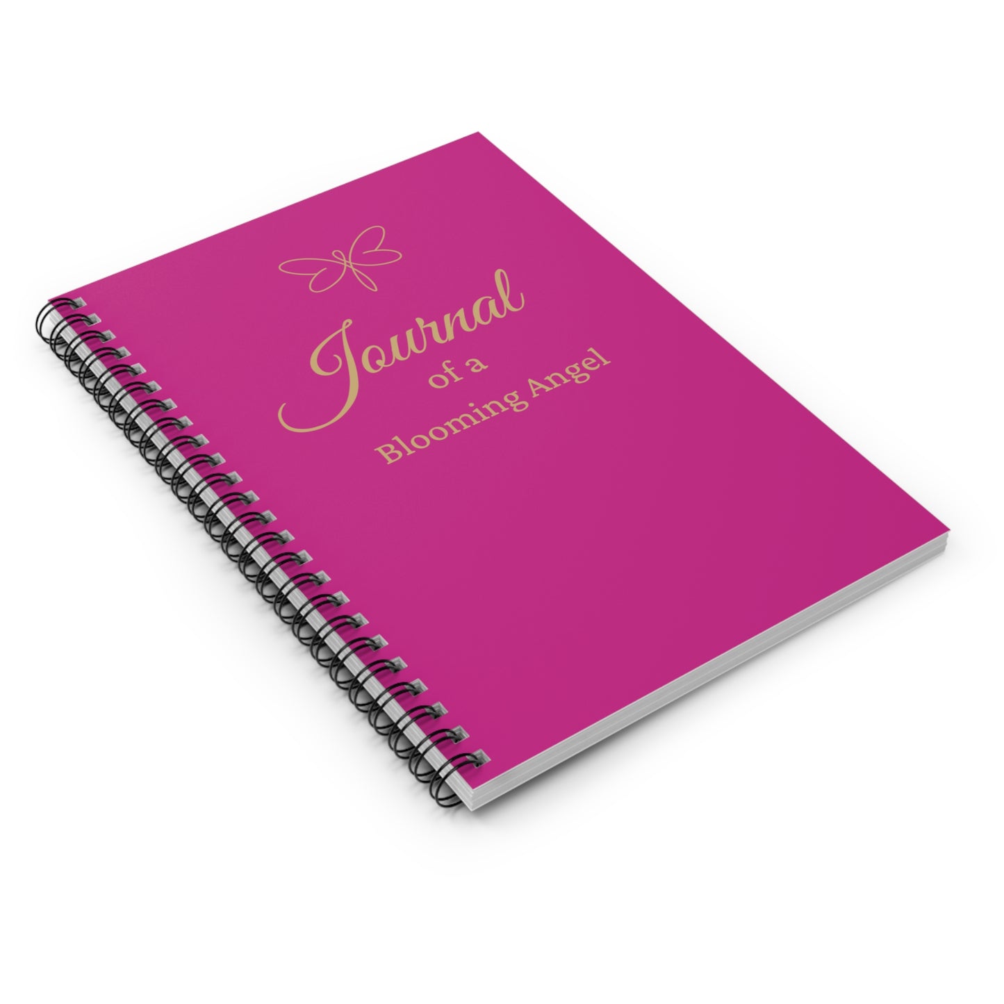 Blooming Angel Spiral Ruled Line Notebook