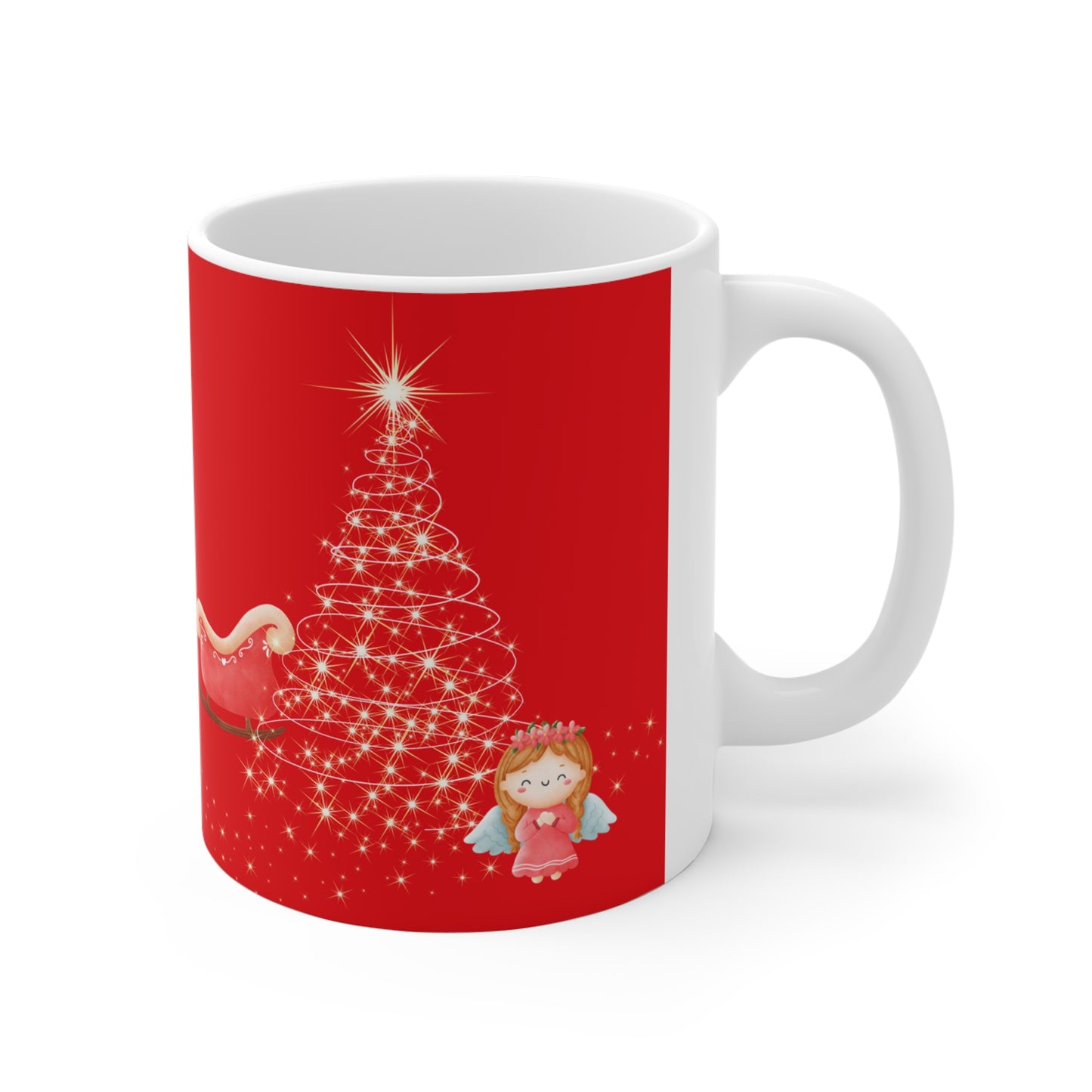 Bloom where you Christmas Little Angel Girl 11oz Mug