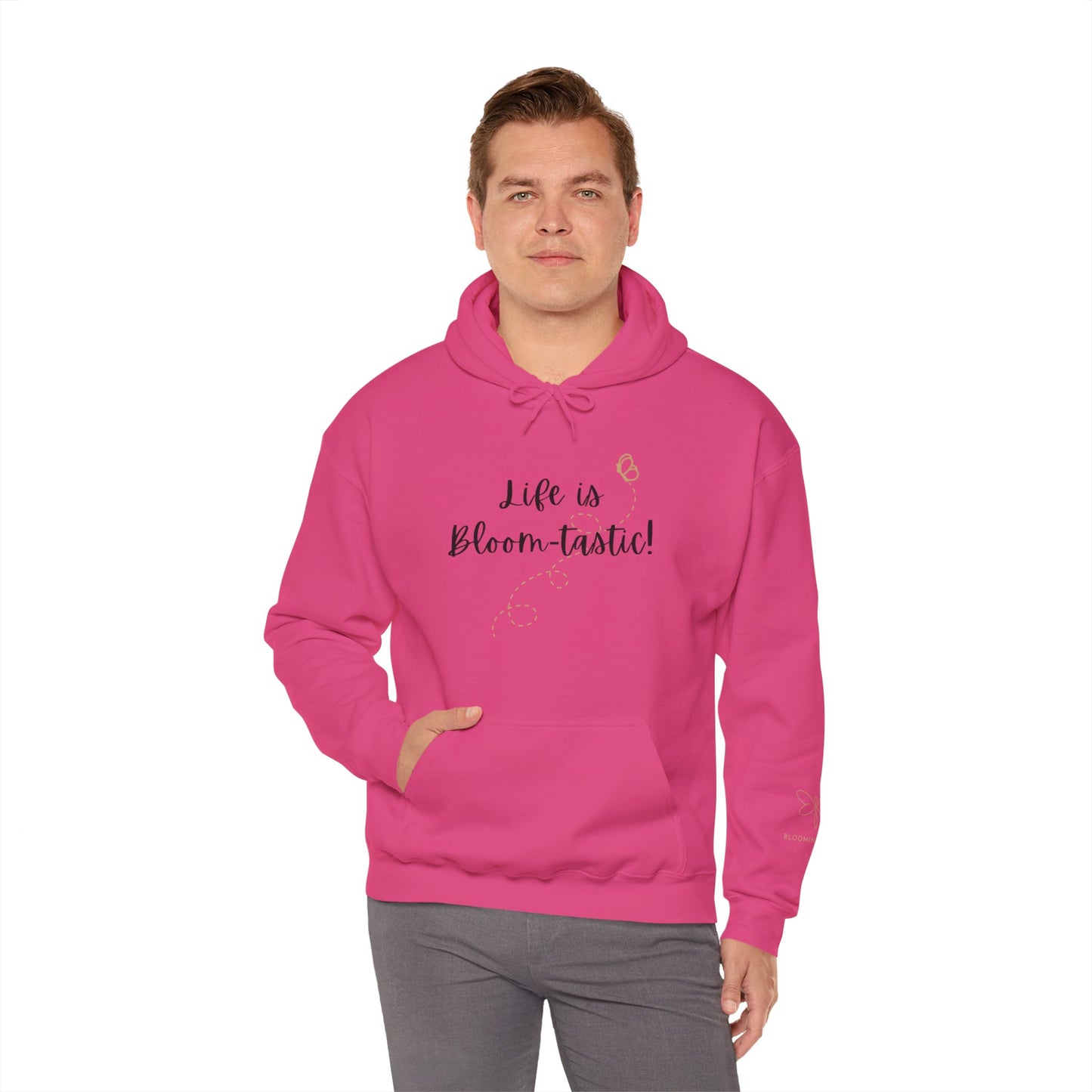 Life is Bloom-tastic Unisex Heavy Blend™ Hoodie with Printed Sleeve