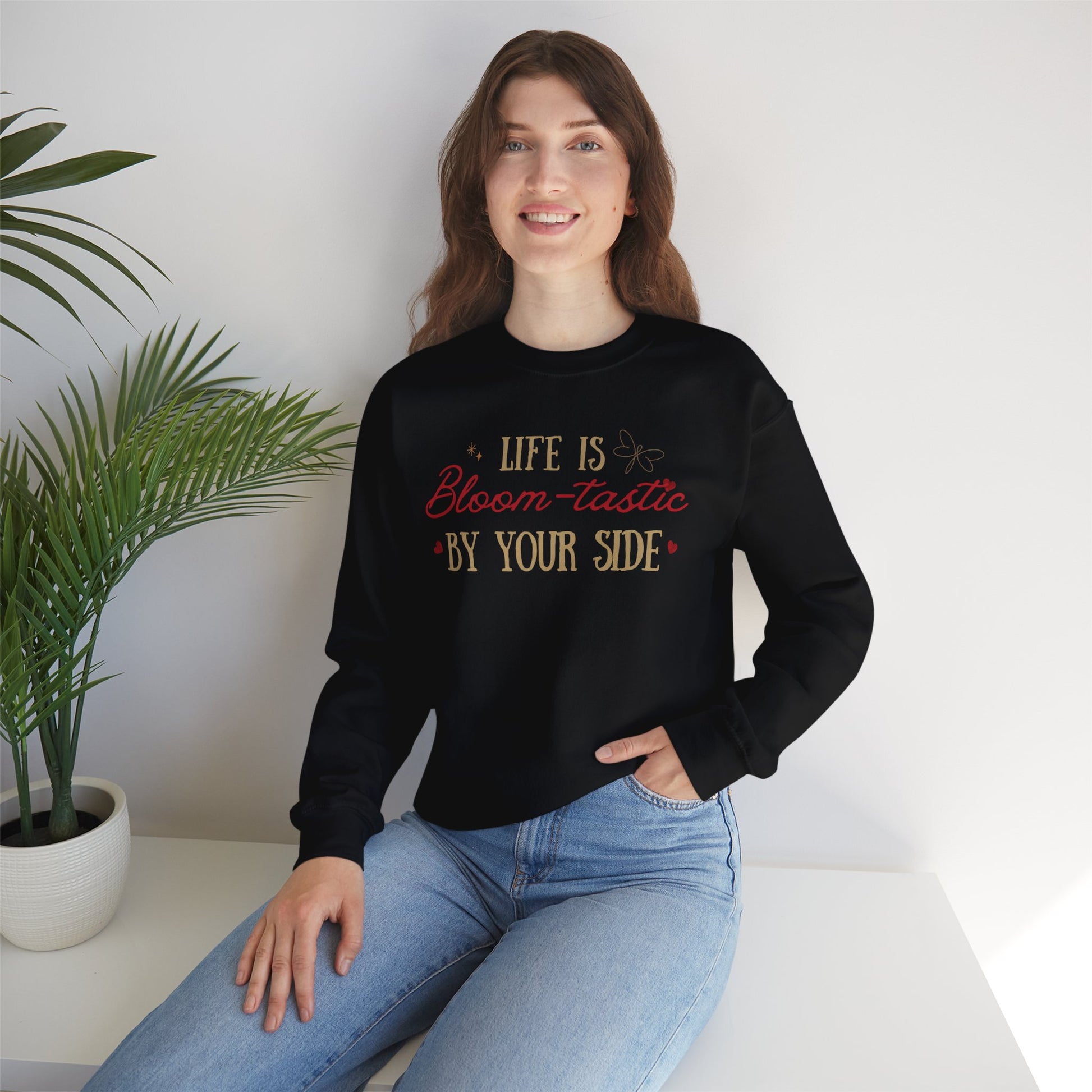 Life is Bloom-tastic By Your Side Cozy Unisex Sweatshirt