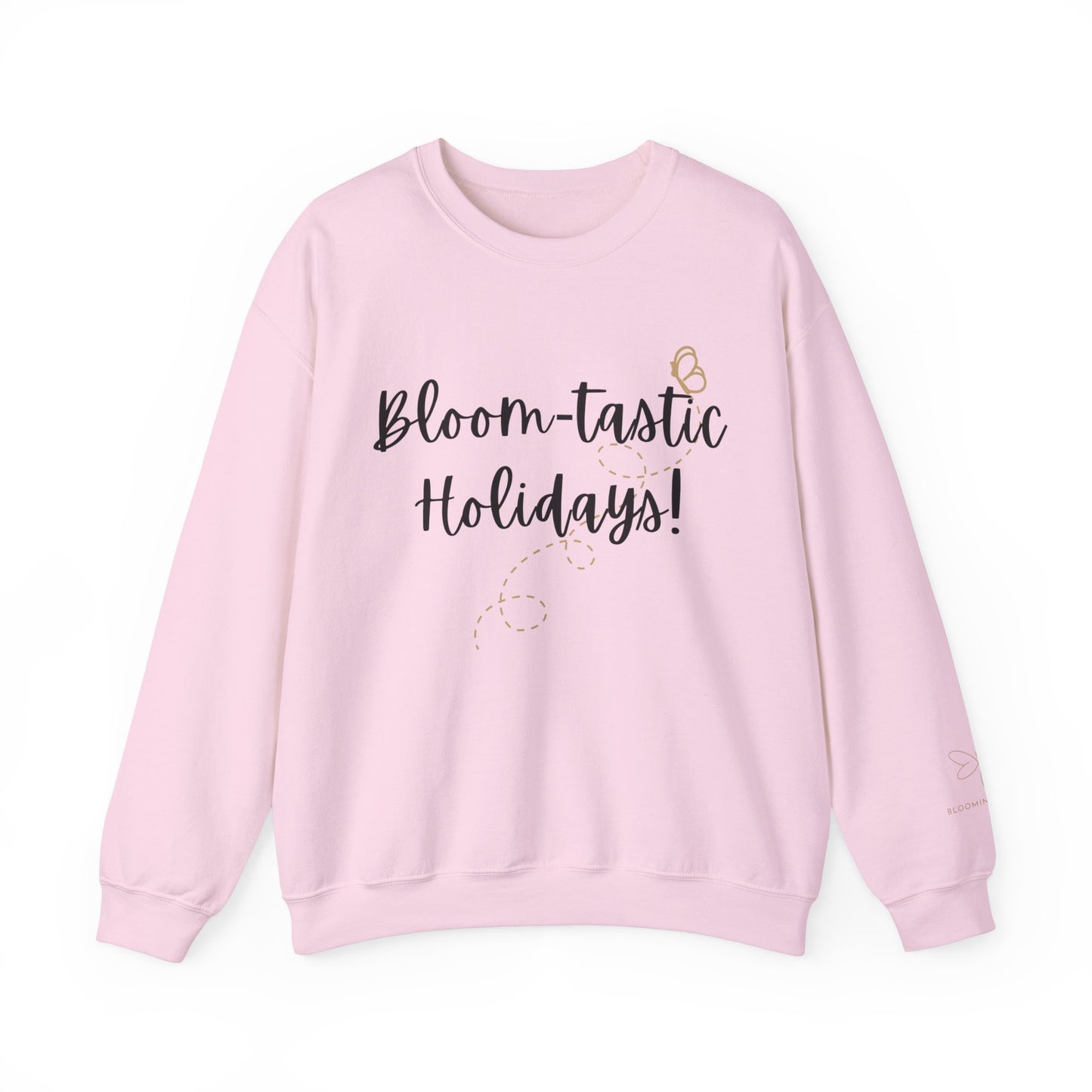 Unisex Bloom-tastic Holidays Sweatshirt with Printed Sleeve