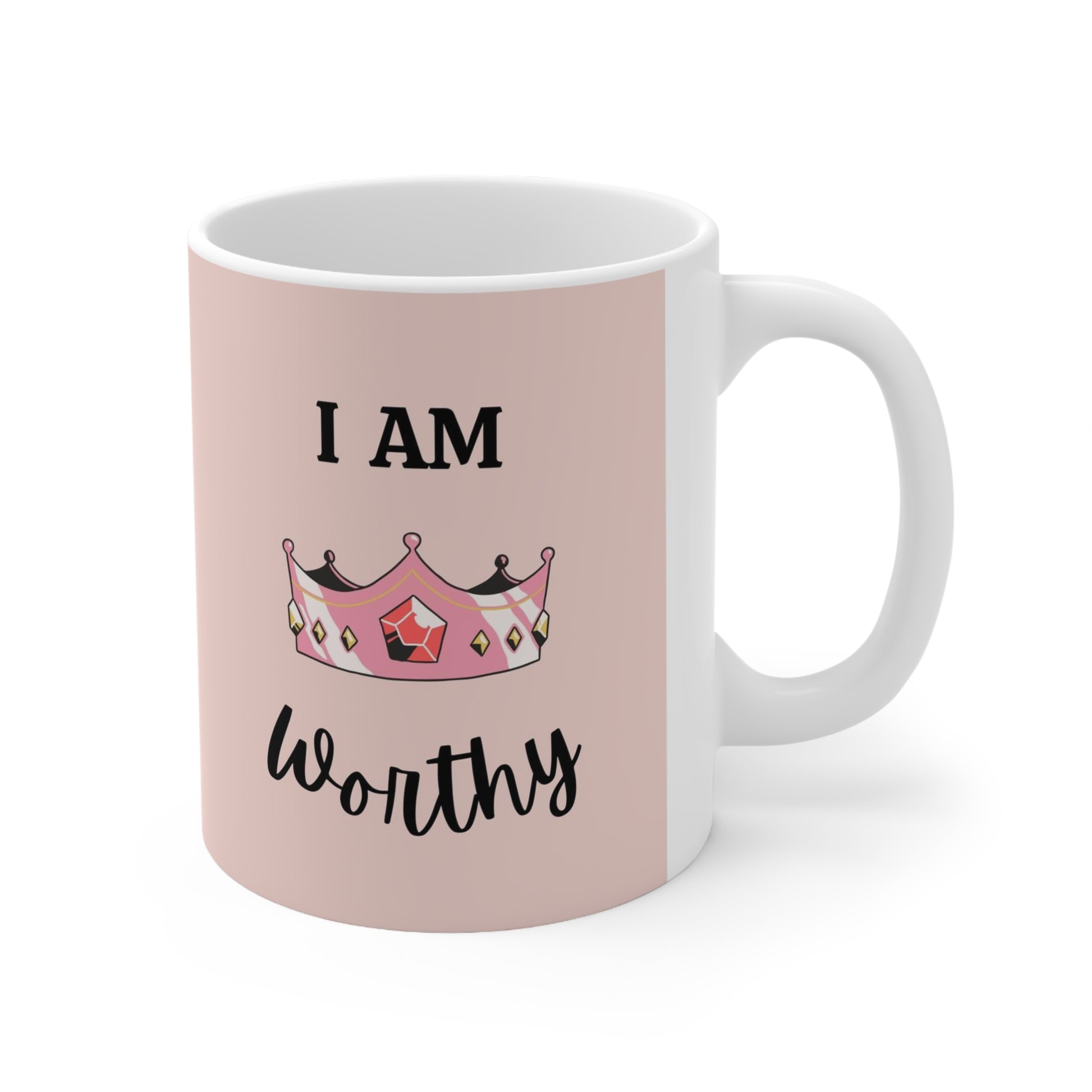 I am Worthy Pink Mug    