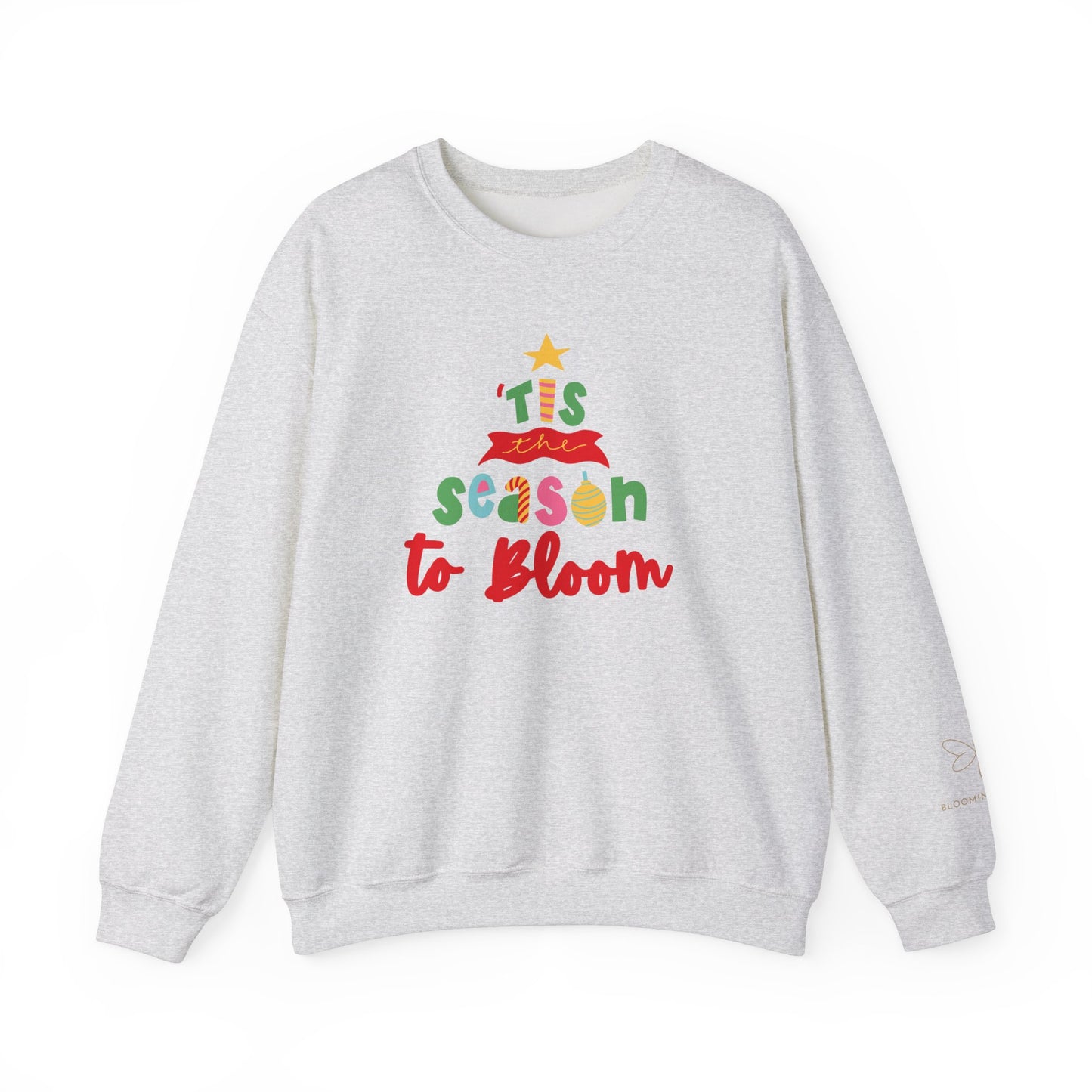 Unisex Christmas Sweatshirt with Printed Sleeve