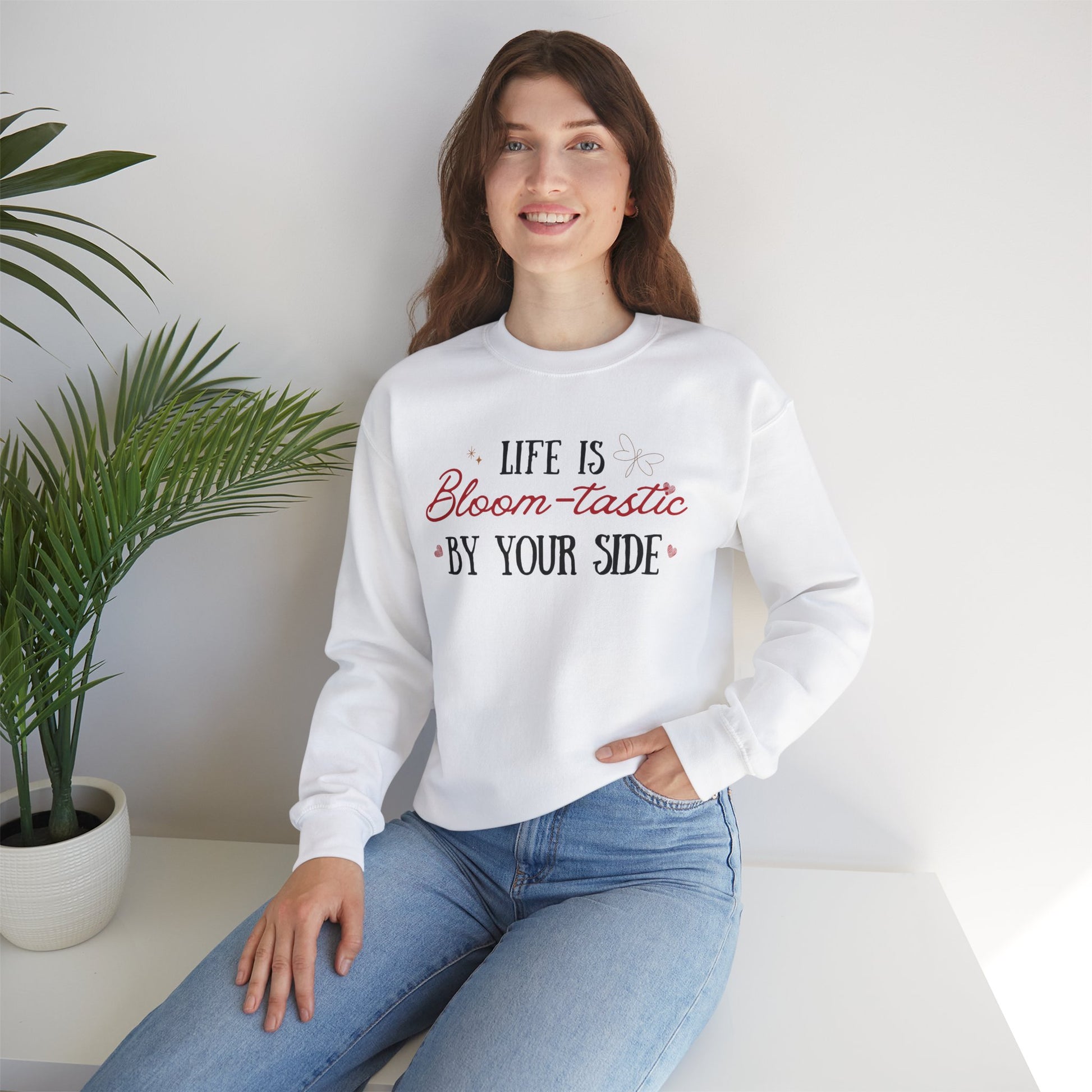 Life is Bloom-tastic By Your Side Cozy Unisex Sweatshirt