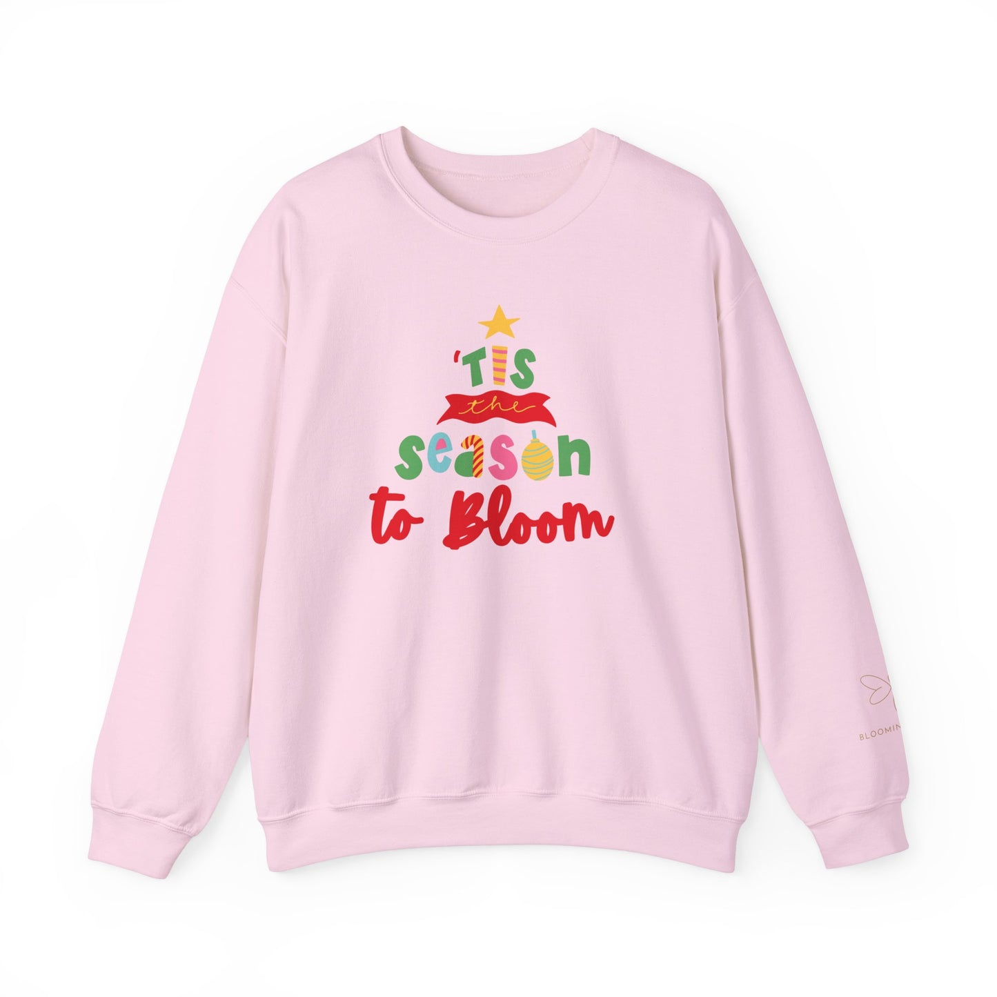 Unisex Christmas Sweatshirt with Printed Sleeve