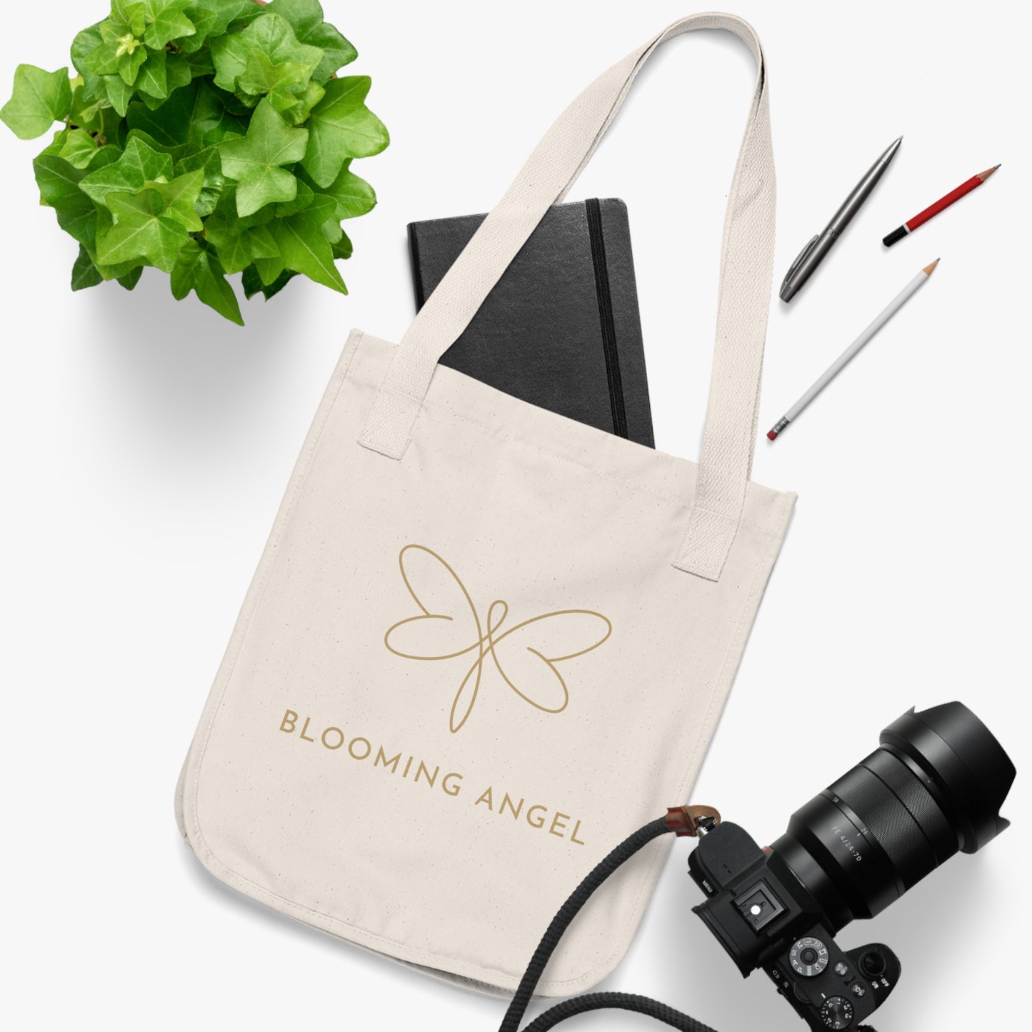 Blooming Angel Organic Canvas Tote Bag