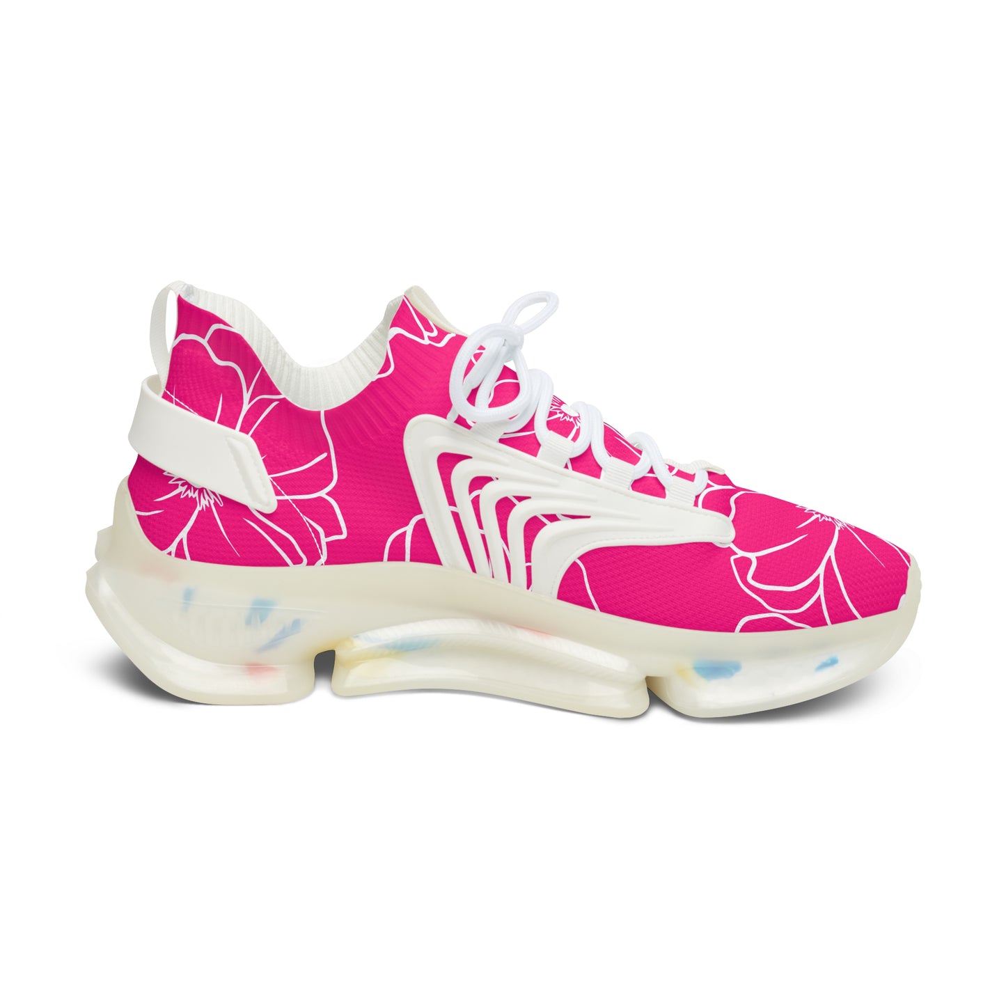 Women's Mesh Sneakers | Pink Floral Patterns