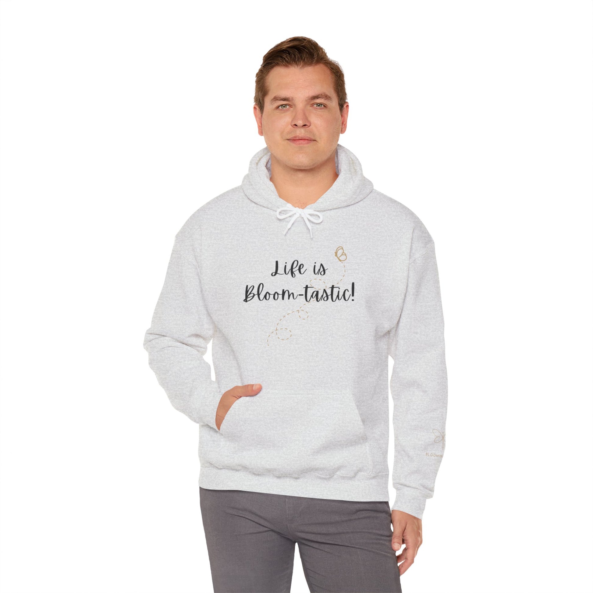 Life is Bloom-tastic Unisex Heavy Blend™ Hoodie with Printed Sleeve