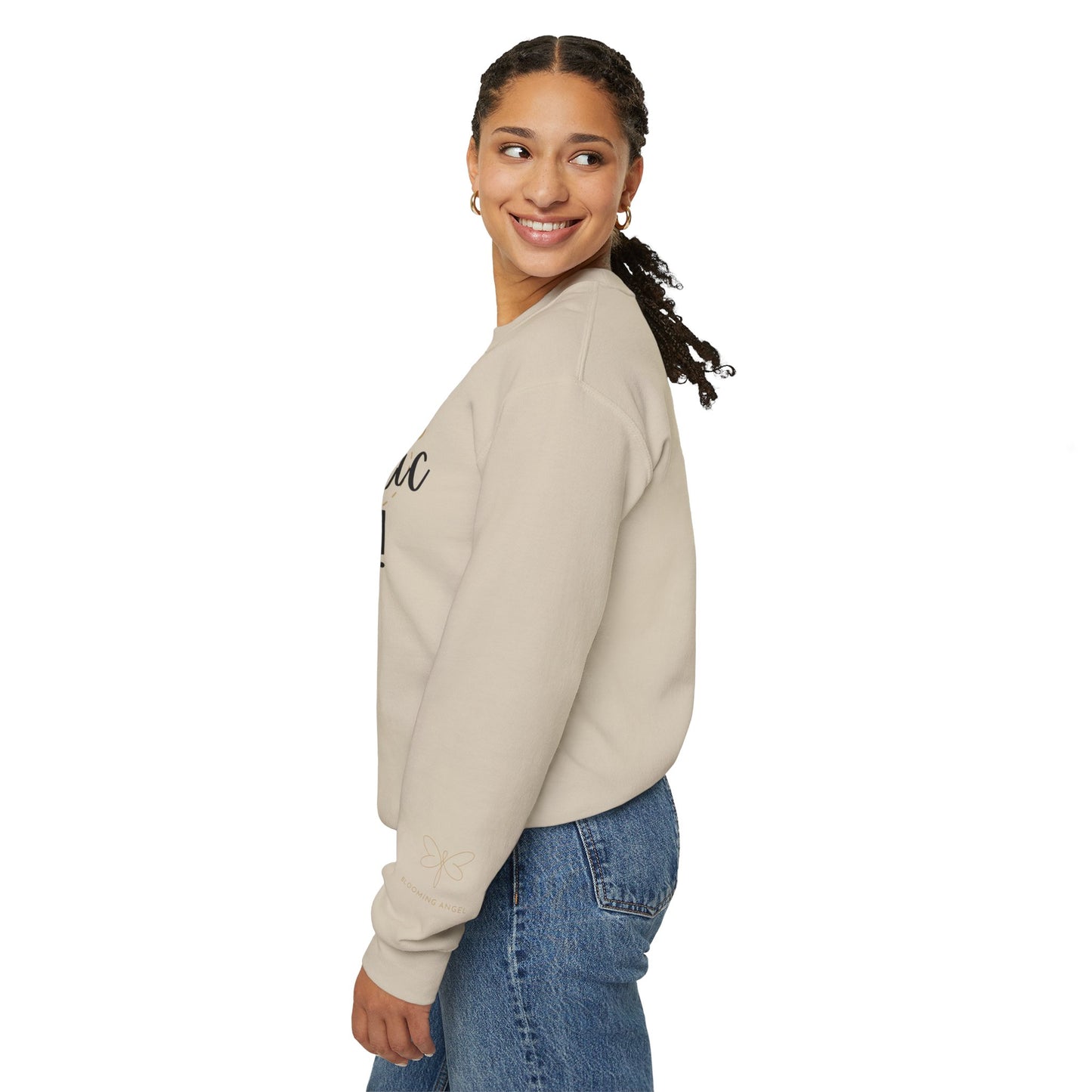 Unisex Bloom-tastic Holidays Sweatshirt with Printed Sleeve