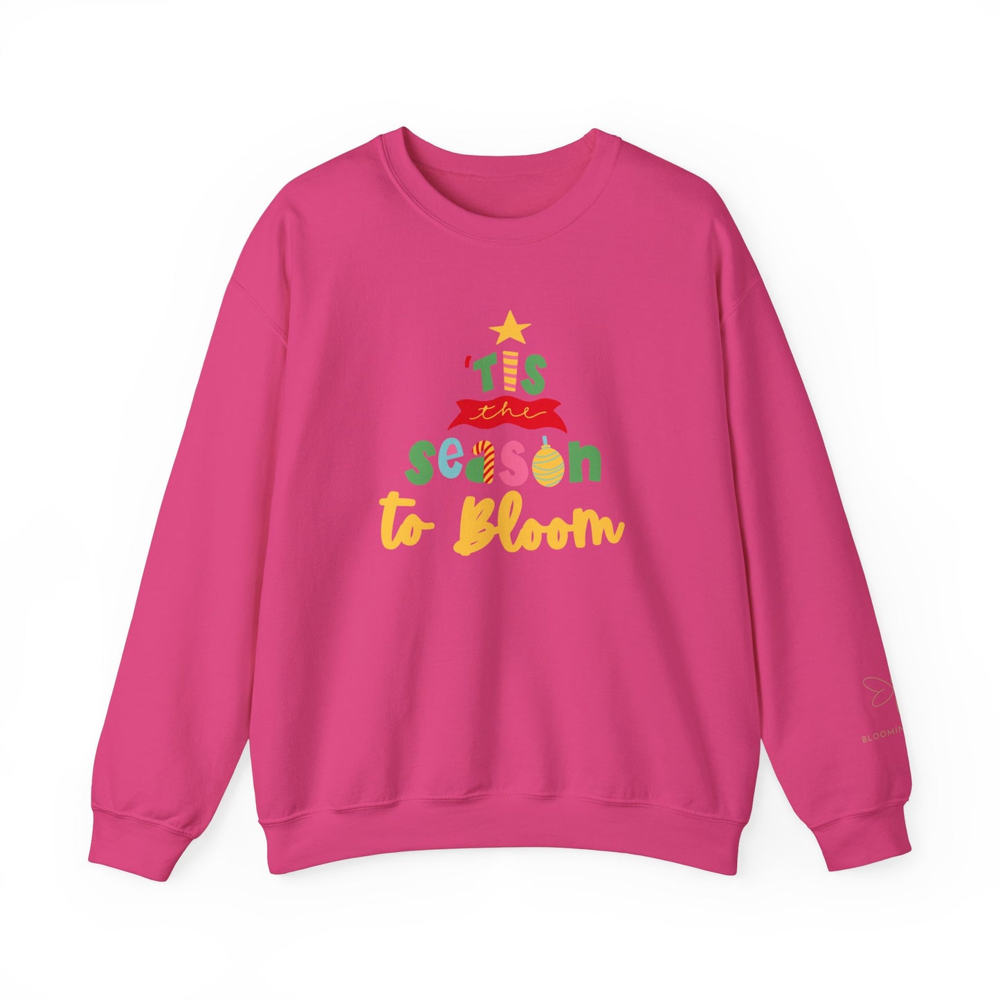 Unisex Christmas Sweatshirt with Printed Sleeve