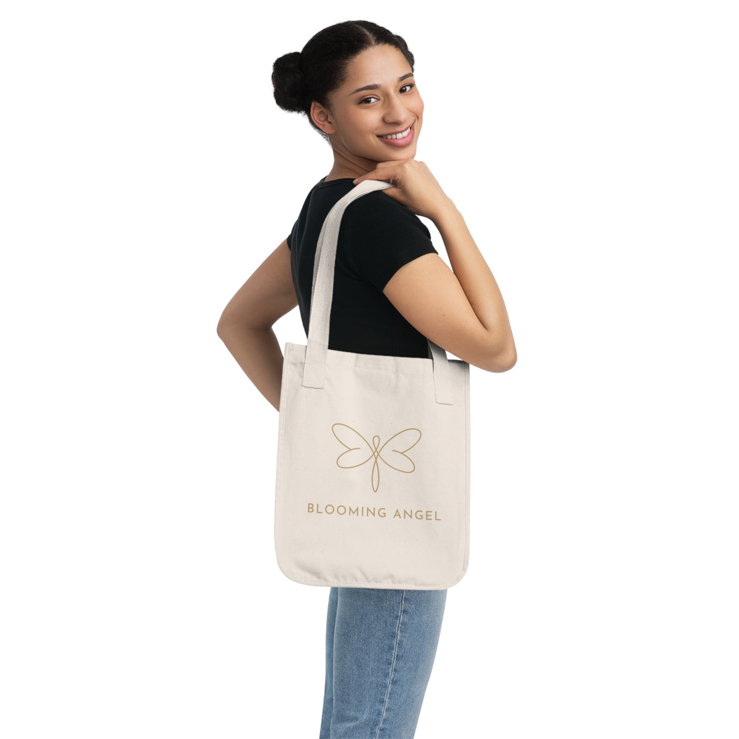 Blooming Angel Organic Canvas Tote Bag