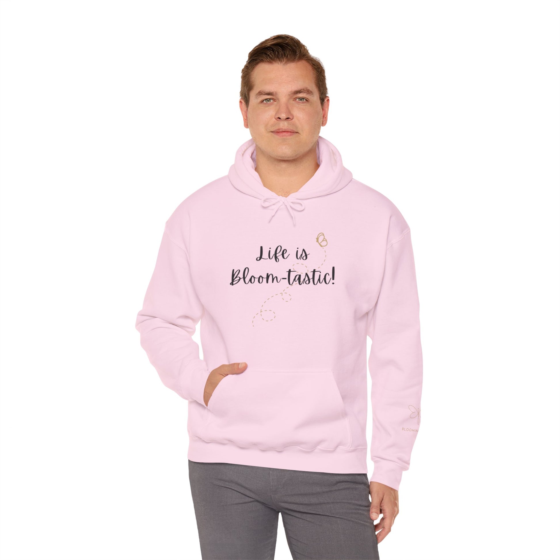 Life is Bloom-tastic Unisex Heavy Blend™ Hoodie with Printed Sleeve