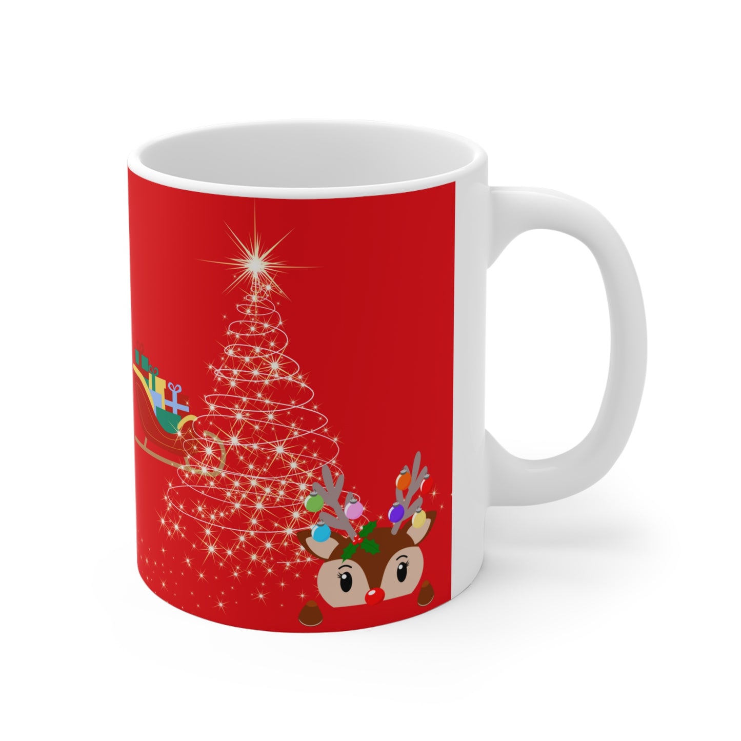 Bloom Where You Christmas Reindeer 11oz Mug