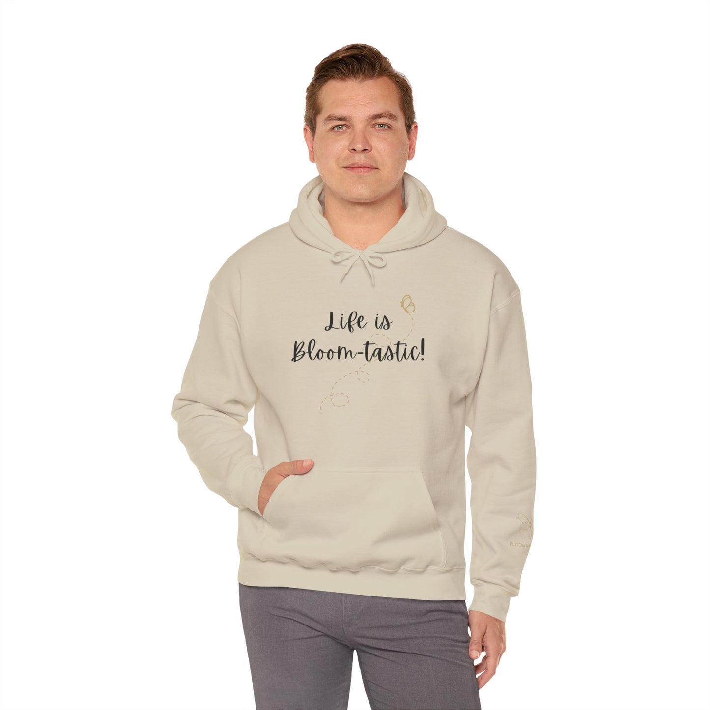 Life is Bloom-tastic Unisex Heavy Blend™ Hoodie with Printed Sleeve