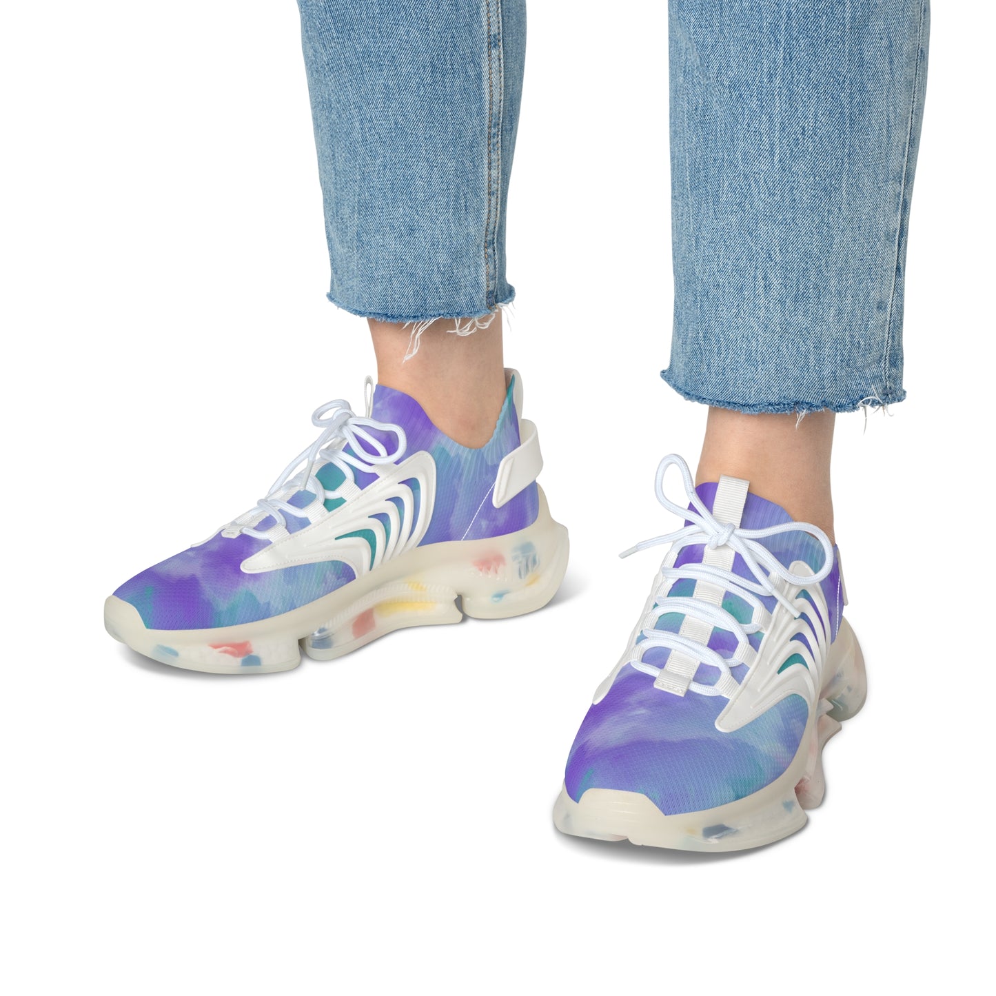 Women's Mesh Sneakers | Violet & Turquoise