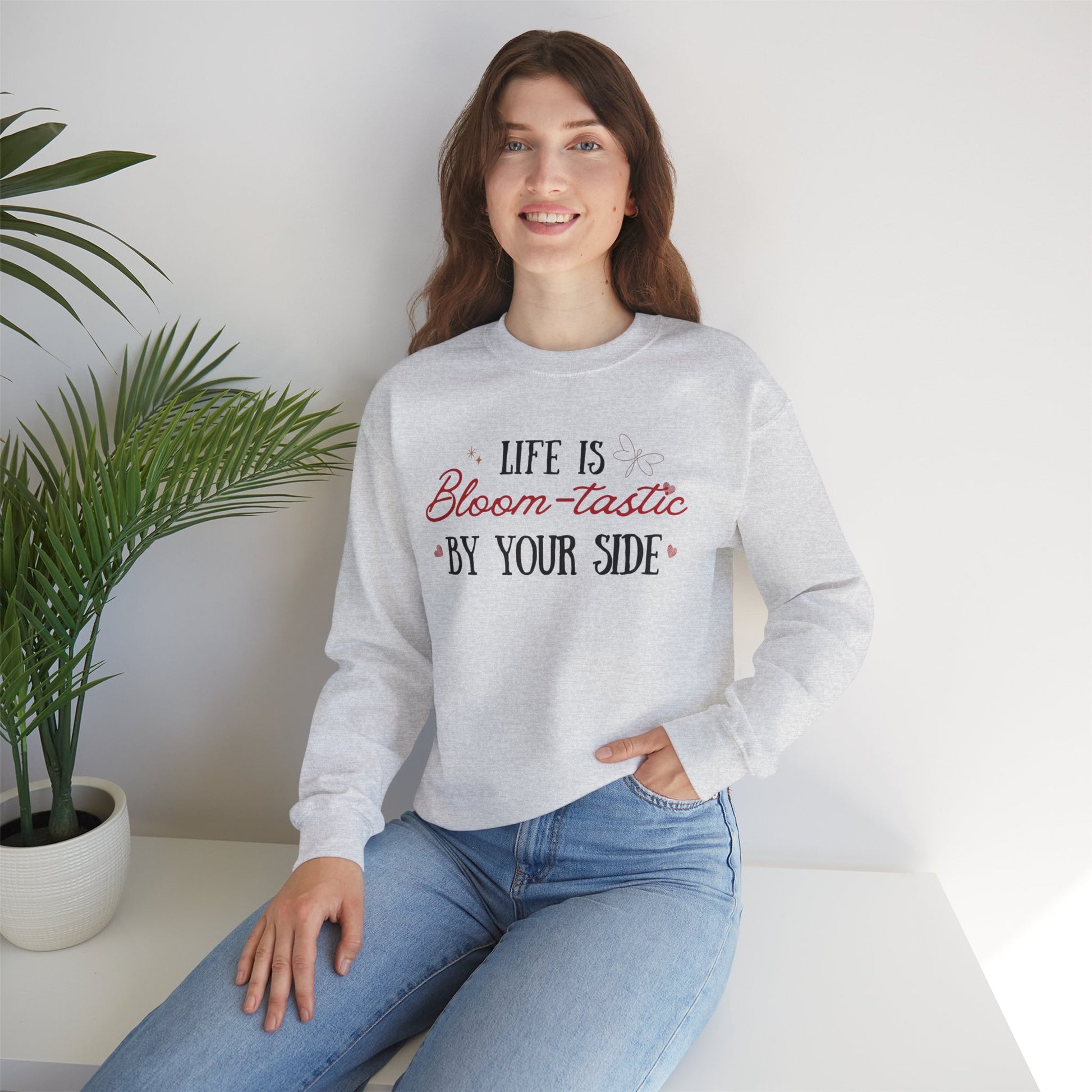 Life is Bloom-tastic By Your Side Cozy Unisex Sweatshirt