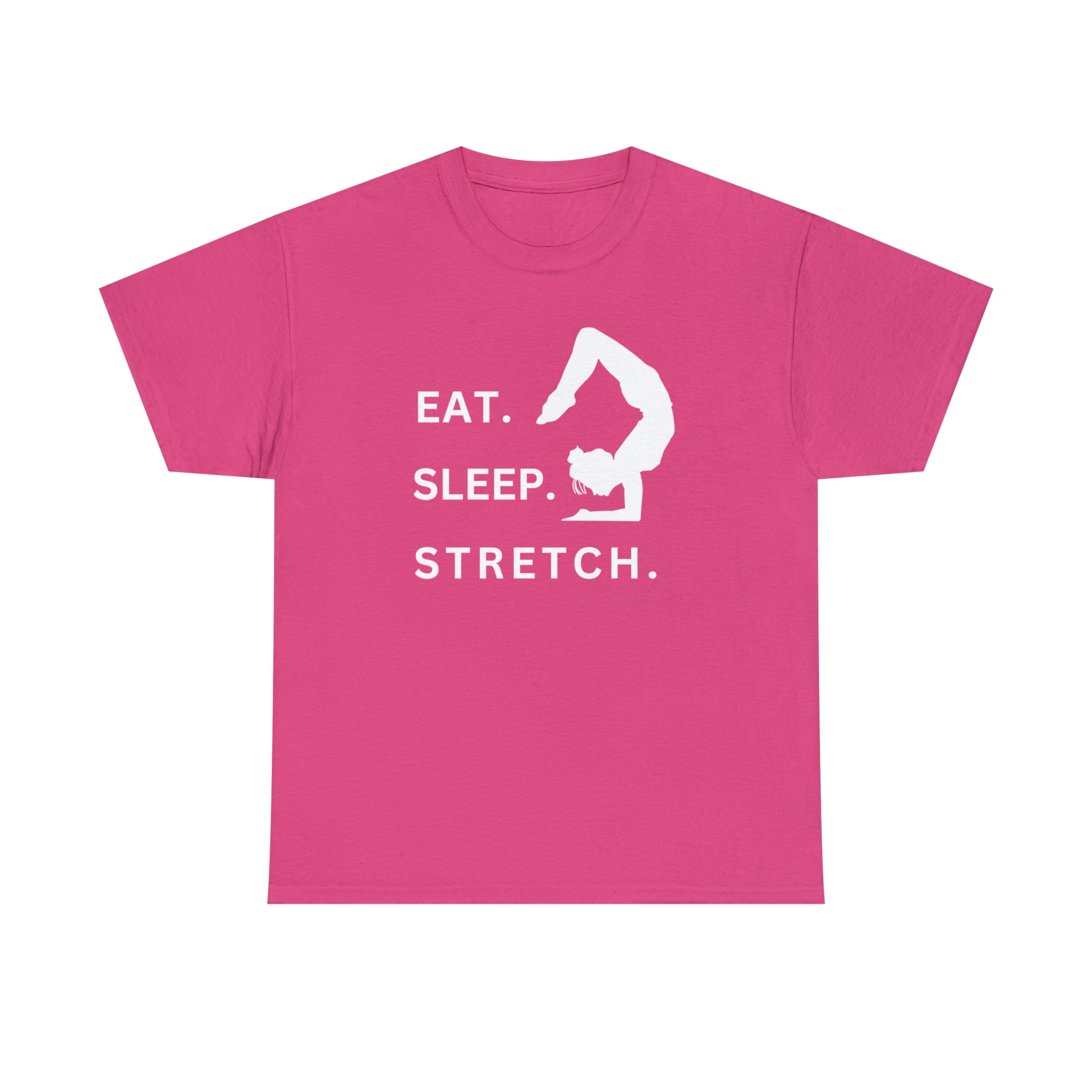 Eat.Sleep.Stretch. Unisex Heavy Cotton Yoga T-shirt