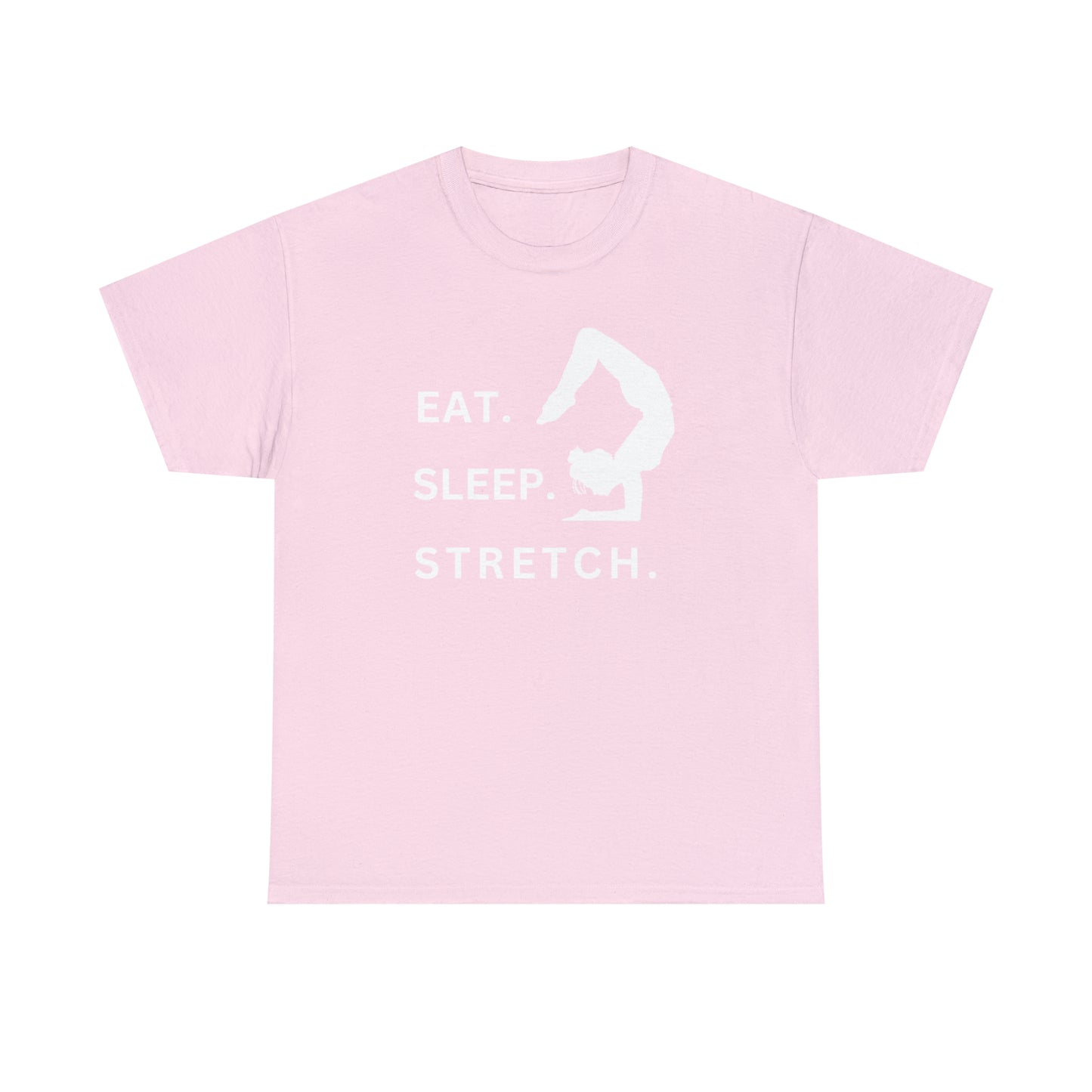 Eat.Sleep.Stretch. Unisex Heavy Cotton Yoga T-shirt