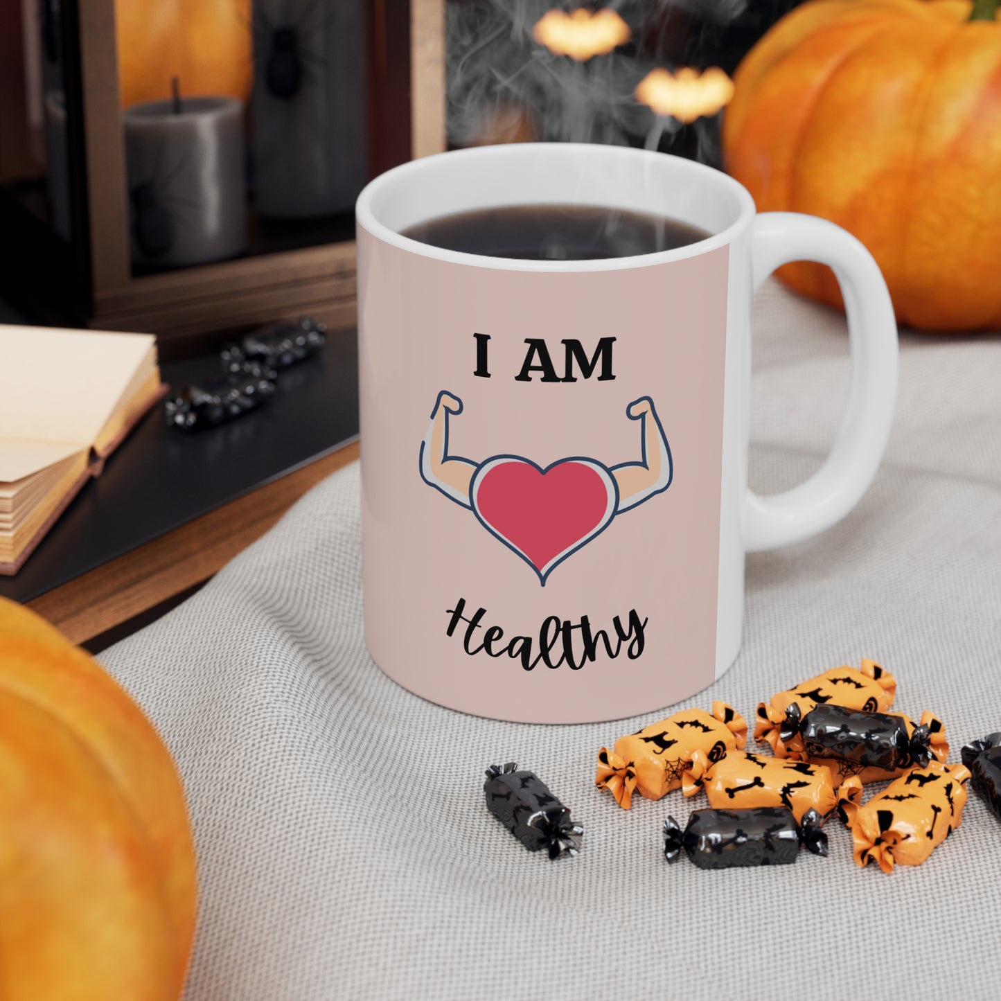 I Am Healthy Pink Mug        