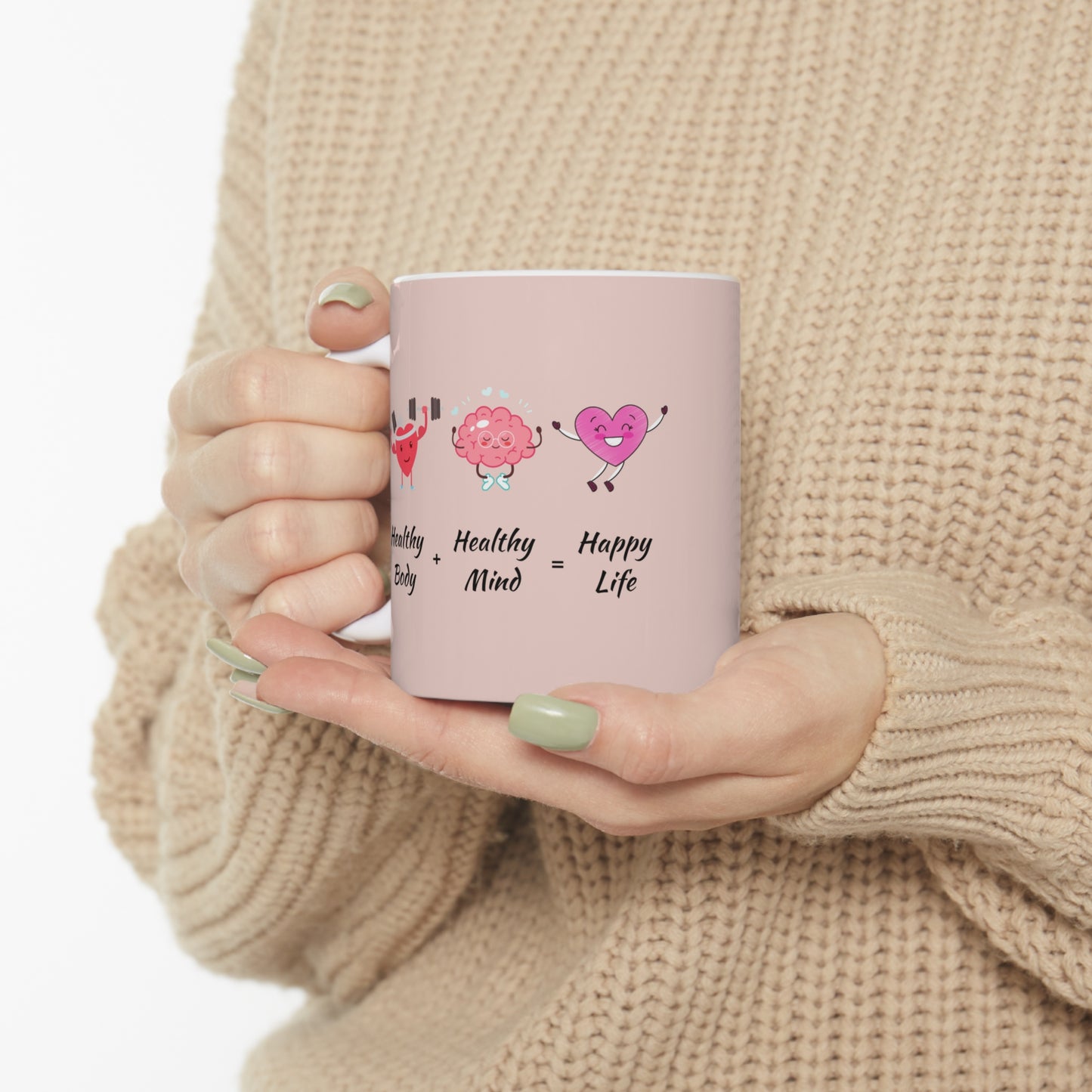 I Am Healthy Pink Mug        