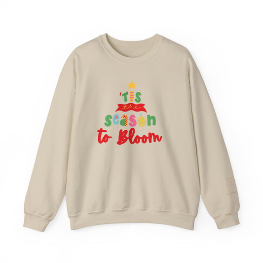 Unisex Christmas Sweatshirt with Printed Sleeve