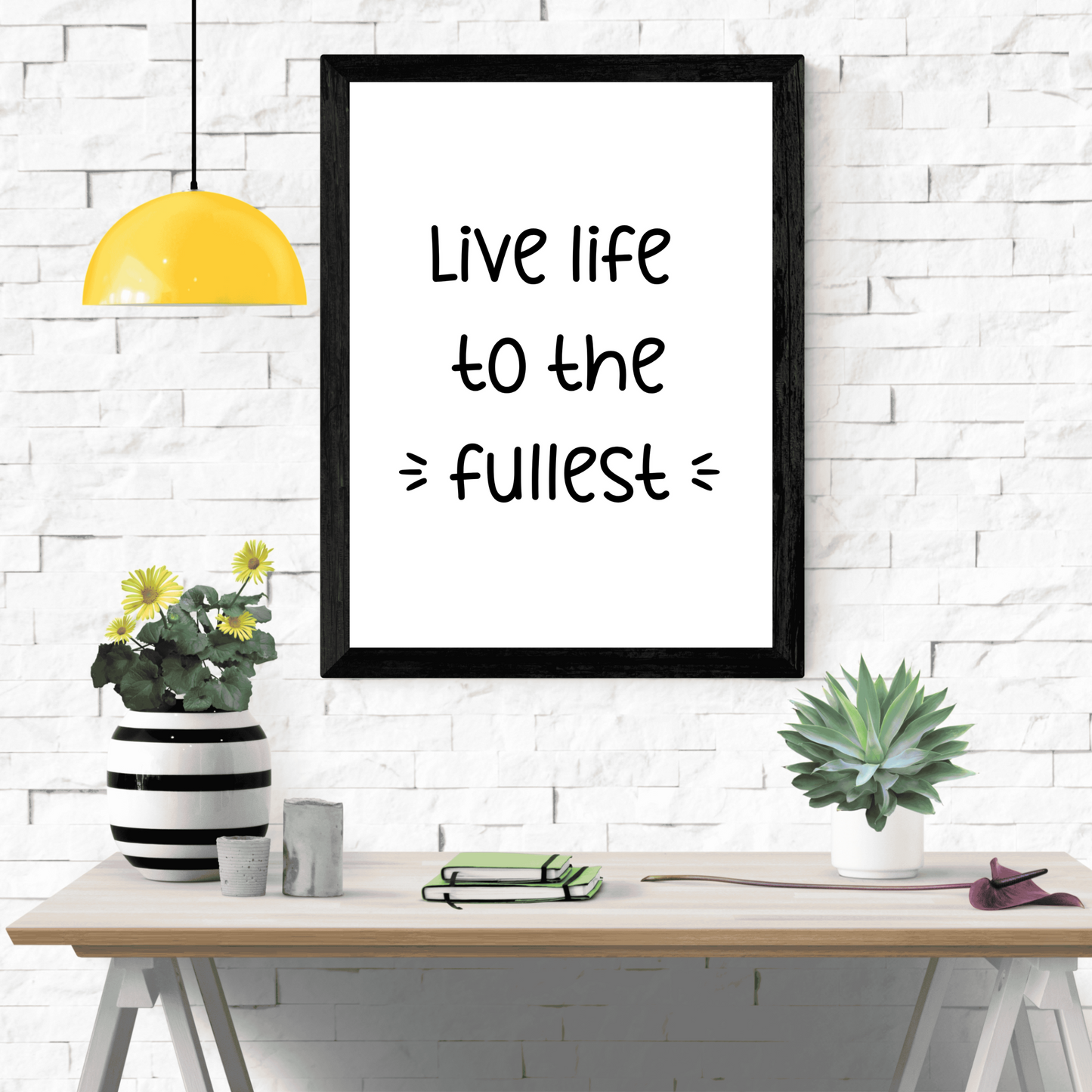 Live Life to the Fullest - Printable Wall Art Prints for Home Decor, Blooming Angel Motivational Poster