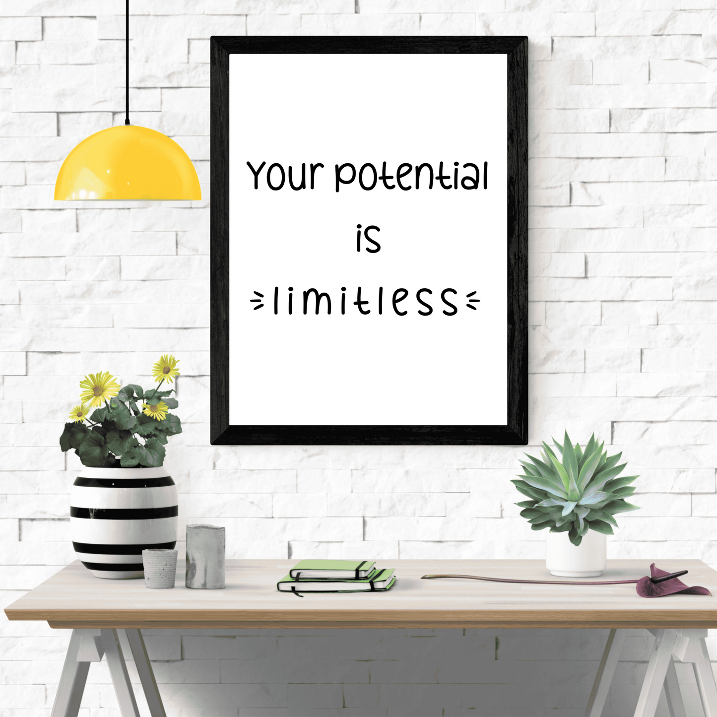 Your Potential is Limitless - Printable Wall Art Prints for Home Decor, Blooming Angel Motivational Poster