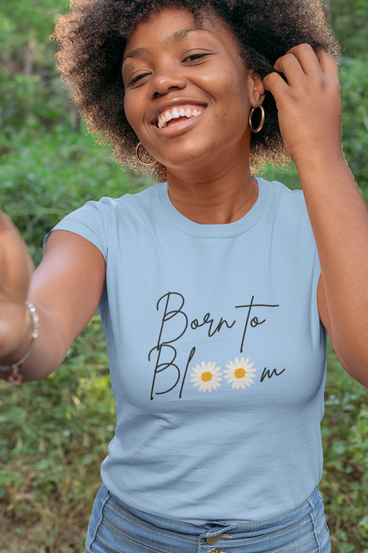 Women's Born to Bloom Inspirational Tshirt